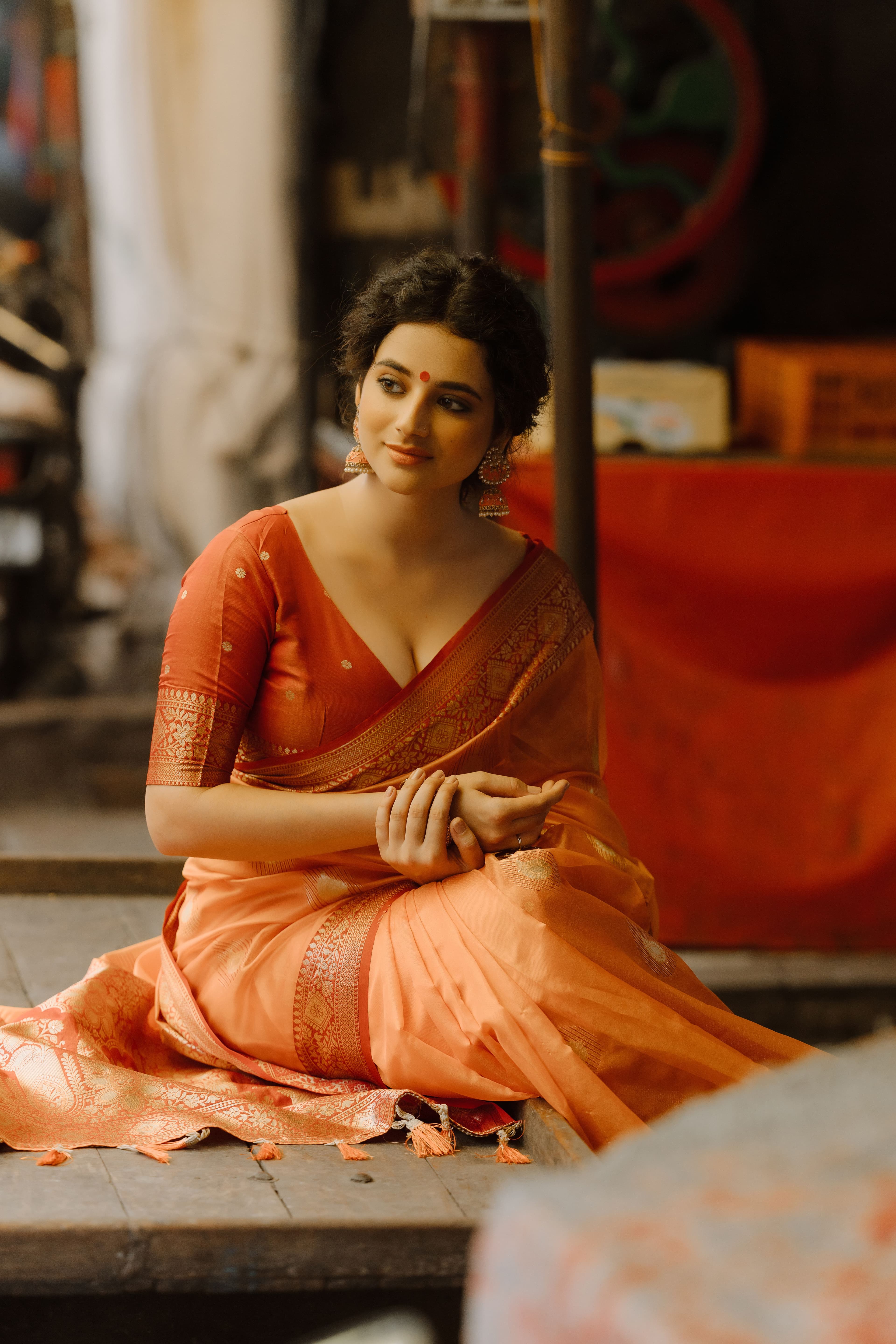 Banarasi Silk Saree — Royal Blue